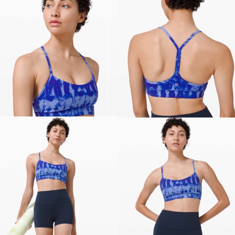 Lululemon Flow Y Bra Nulu Game Day Blue Multi